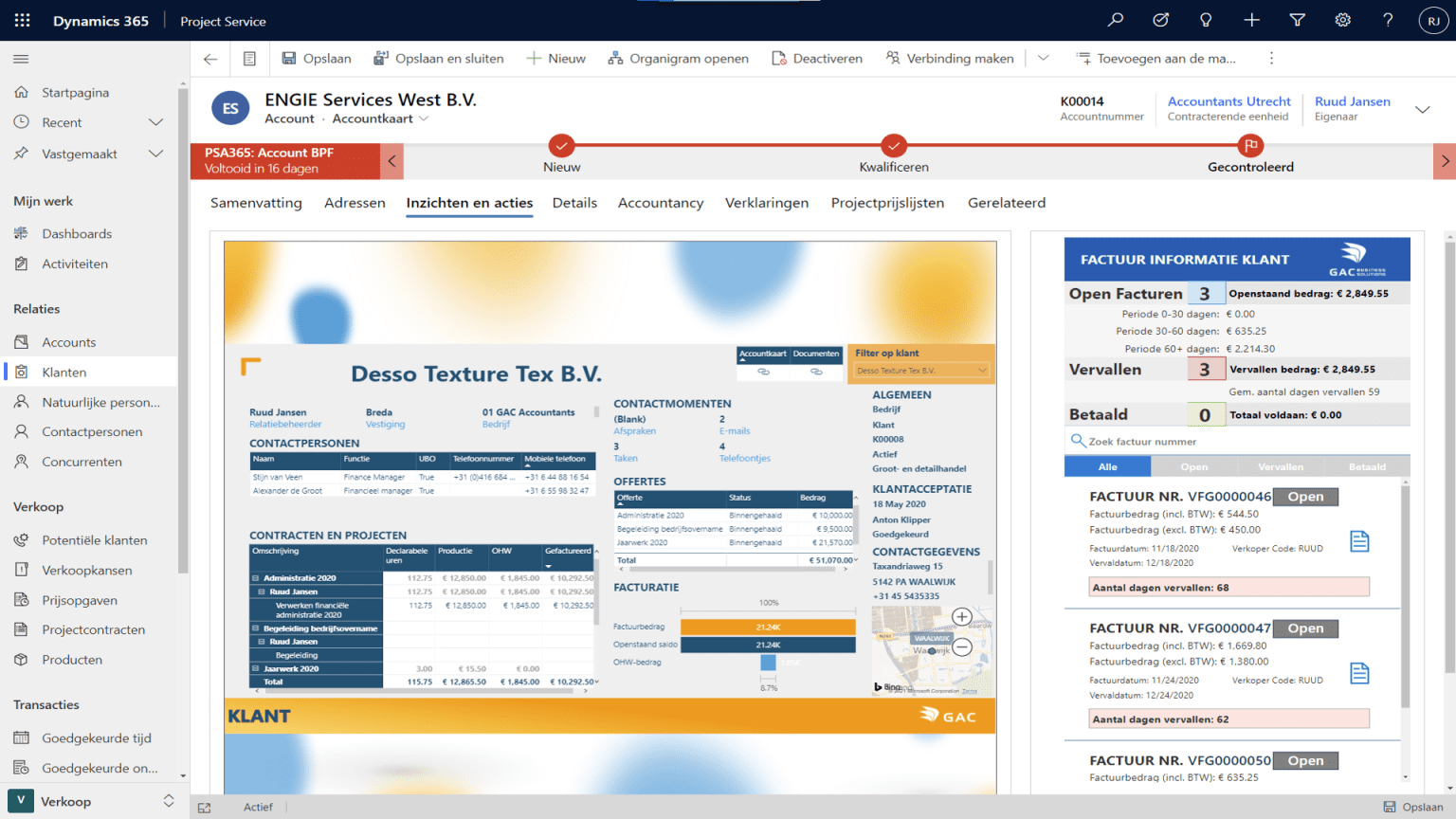 Power Apps gekoppeld aan CRM en Business Central