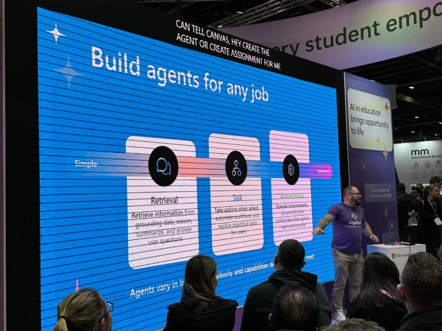 Microsoft-stand op Bett UK 2025