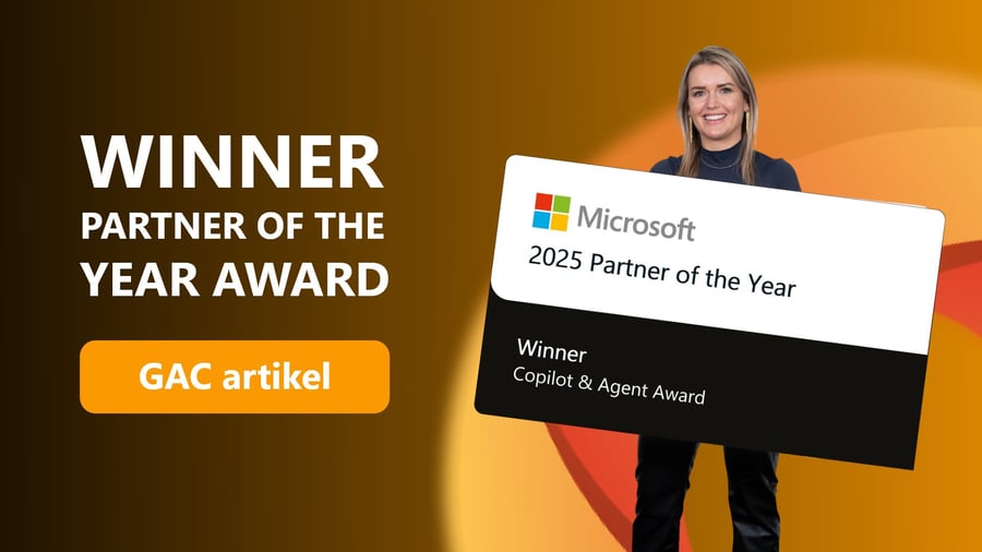 Microsoft Global Partner of the Year 2025 award voor Copilot & AI Agents