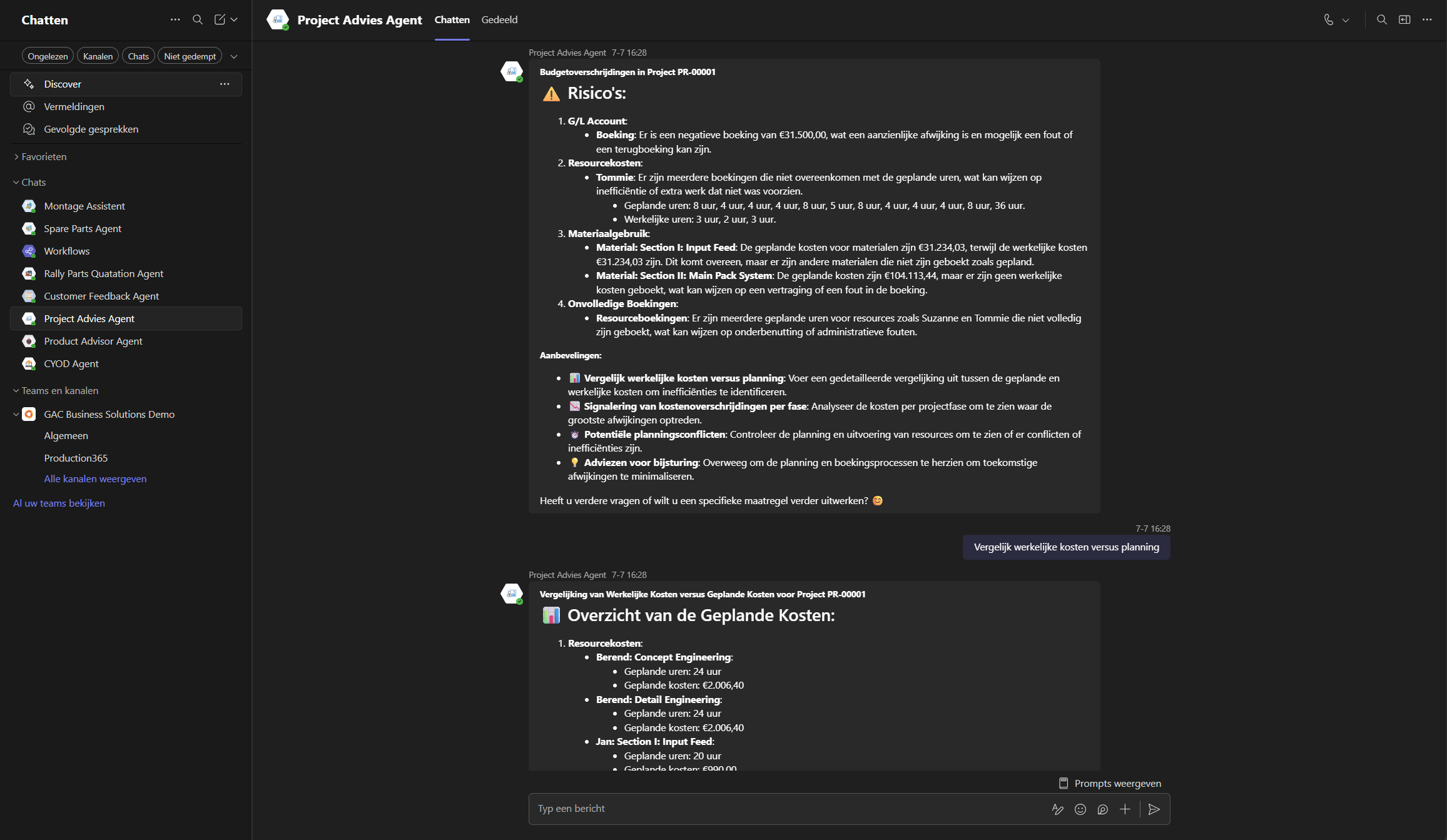 Project advies agent